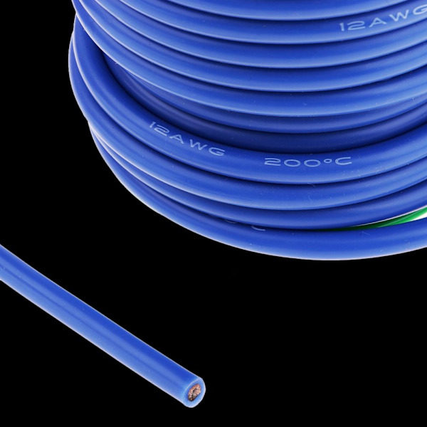14 AWG silikonkabel: 10 meter hög, extremt flexibel silikonkabel, blå