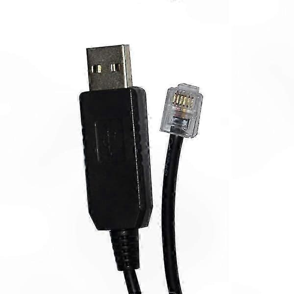 USB til RJ12-adapterkabel til teleskopmontering, seriel forbindelse til pc-styret astronomiudstyr Black