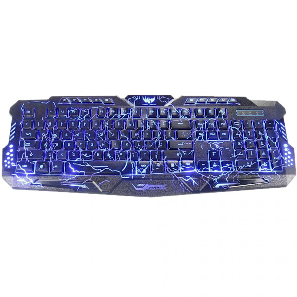 Bakgrundsbelyst Gamingtangentbord med Justerbar USB-kabelansluten Dator