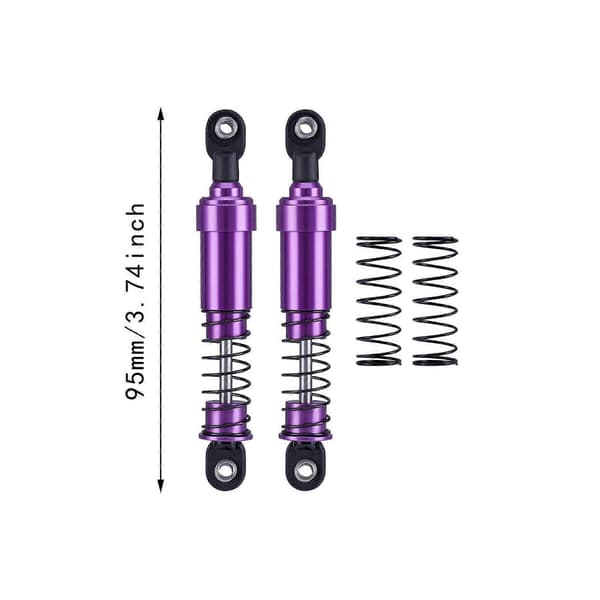 [RM]2 Stykker 1:10 RC Bil Støddæmper Tilbehør Reservedele til RC Bil Crawler purple 9.5cm