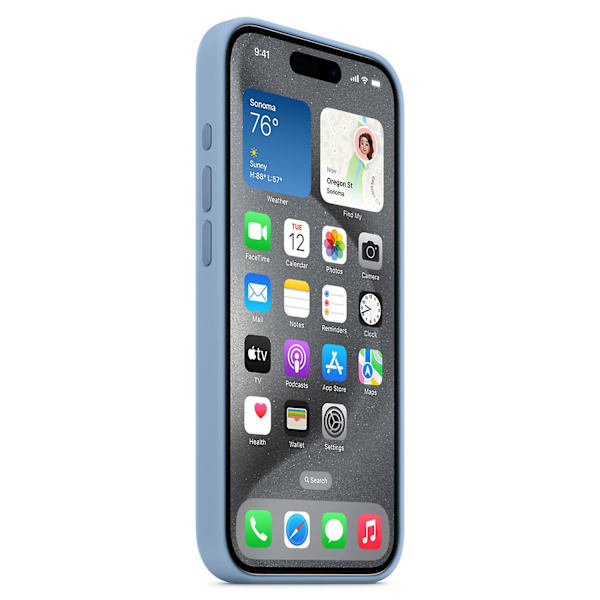 [RM]For iPhone 15 Pro Max Case Silicone Magnetic Phone Case Compatible with MagSafe Light blue Light blue iPhone 15 Pro Max