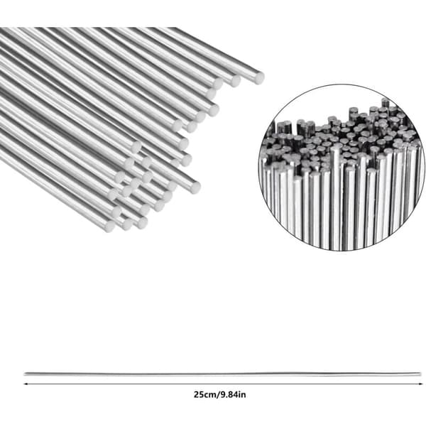 30 pcs. Aluminum Welding Rods - 1.6x250 mm Low Temperature Welding Wire - Compatible with Welding and Brazing Solutions