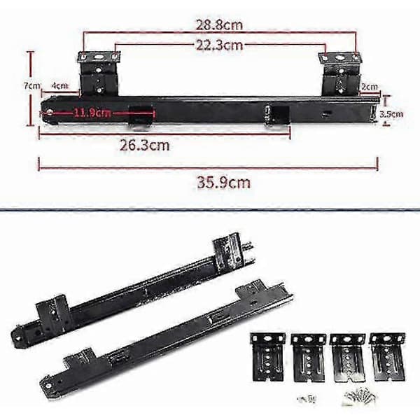 [RM]Slide for drawer or keyboard tray with ball bearings and height adjustment