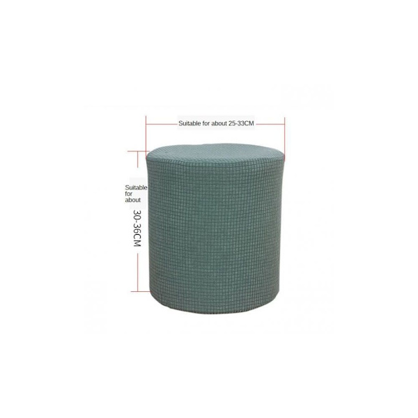Stretch Överdrag Puff Möbelbeskydd Rund Soffa Fåtöljöverdrag Beige