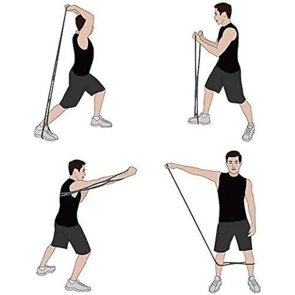 Bärbart 7-ringars stretch- och motståndsträningsband | Rygg, fot, ben, handbår, armtränare| För träning i hemmet eller fitness , fysisk Th Yellow