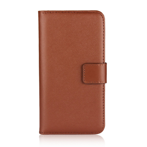 OnePlus Nord N100 - Äkta Läder Plånboksfodral - Brun Brown Brun