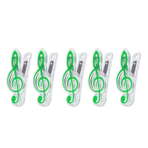 Pieces Music Note Clip Music Book Page Plastic Music Stataionary Green