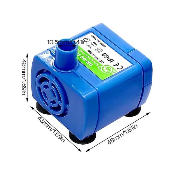 Dränkbar vattenpump för husdjur, pump för drickfontän, USB-ersättningspump för kattfontän