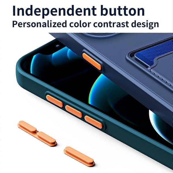 [RM] Kontrastfarvet knap TPU-telefonetui til iPhone 17 Black For iPhone 17