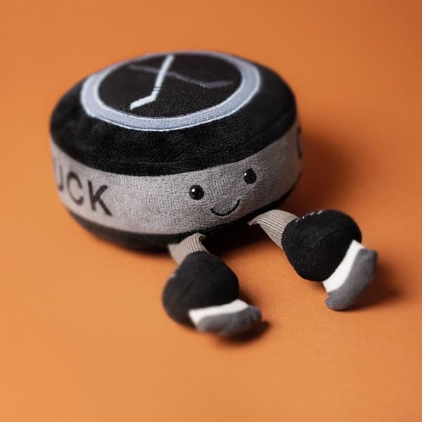 Jellycat 12 cm Amuseables Sport Ishockeypuck blødt legetøj[RM]