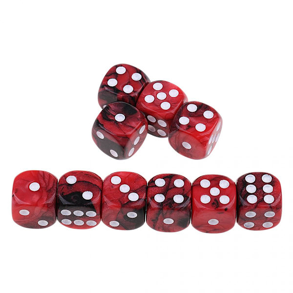 20 st 6-sidiga akryltärningar D6 TRPG 16mm Speltärningar för brädspel