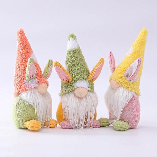 Påskhare Tomte Ornament Supersöt Ansiktslös Docka Kreativ Festivaldekoration för Heminredning Pink