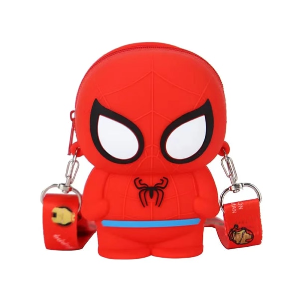 Anime The Avengers Marvel Cartoon Cute Spider Man Trendig Cool Byteskortväska Iron Man Justerbar rem Crossbody-väska för barn Spider-Man