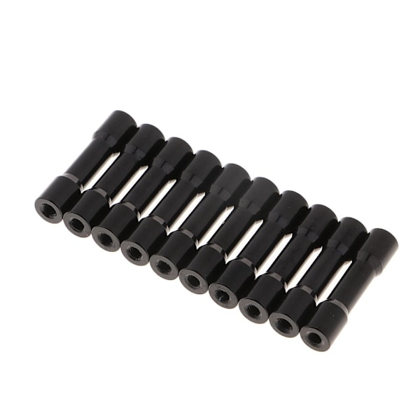 10x M3 Distanskolonn Aluminium Distans för RC Quadcopter Drönare Svart