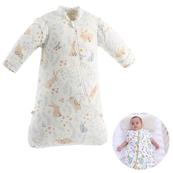 Höst- och vinterbaby Anti-spark Filt Pyjamas Vadderad i Bomull
