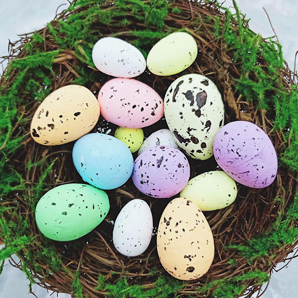 20 st Påskägg Ljus Färg DIY Giftfria Glad Påsk Ägg Dekor För Påsk