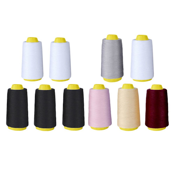 10-pack Polyester Sytråd Set För Handsömnad Maskin Svart Vit
