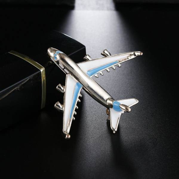 damer herrar smycken flygplan flygplansbrosch mode corsage halsband brosch blå