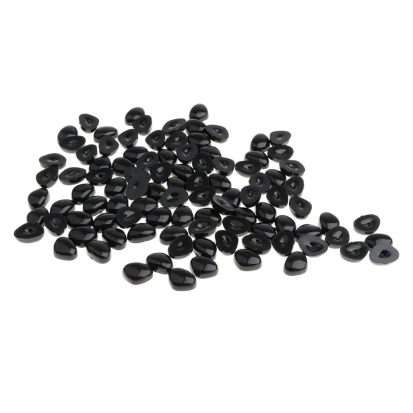 100 st plast triangel säkerhetsdocknäsor för teddybjörn djurleksak 10x11mm