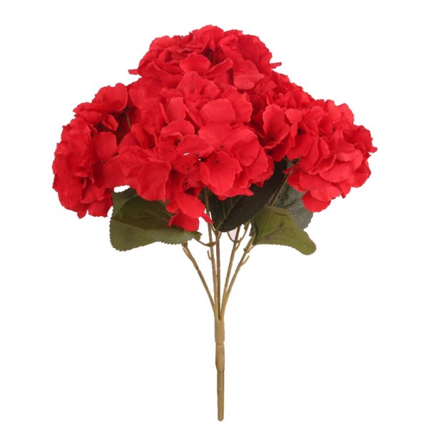 Konstgjord blomma hortensia blomma siden bukett dekoration heminredning röd