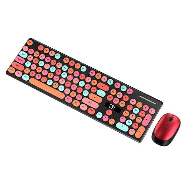 104 Tangenter 2.4GHz N620 Trådlöst Punk Mekaniskt Tangentbord Gaming Mus Set Vigor Gul