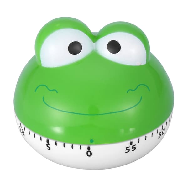 [RM]Green Frog Kitchen Timer Cute Manual Animal Shape Cooking Timer for Accurate Timing