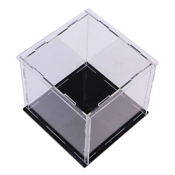 5x5x5cm akryl dammskyddsbox akryl leksak utställningsbox