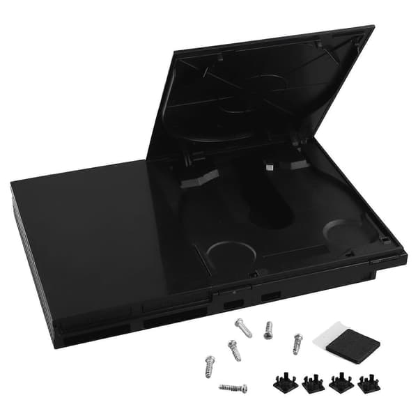 2X Kabinet til PS2 9w 90000 Serie Host Shell Konsol med Skruesæt Black