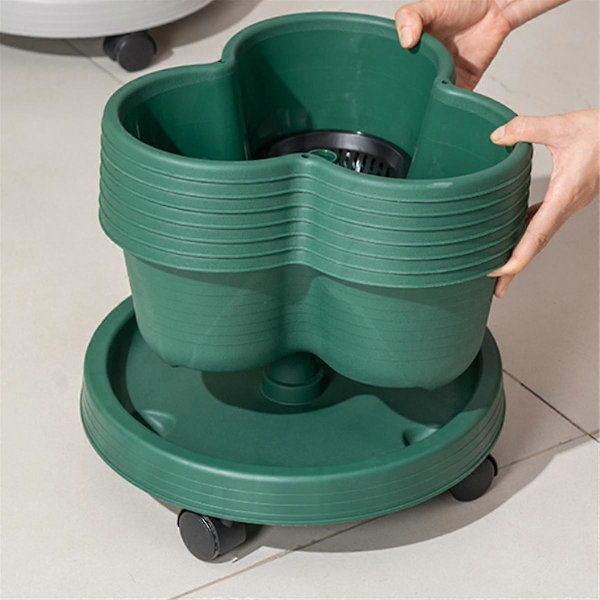 [RM]Vertical Stackable Planters for Gardening, for Strawberries, Flowers, Vegetables, Three-Dimensional Planters (5 Pcs.) Green