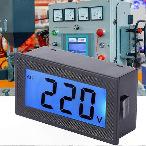 LCD-display Digital Voltmeter Panel Spændingsovervågning Tester Måler AC 80-500V To-leder