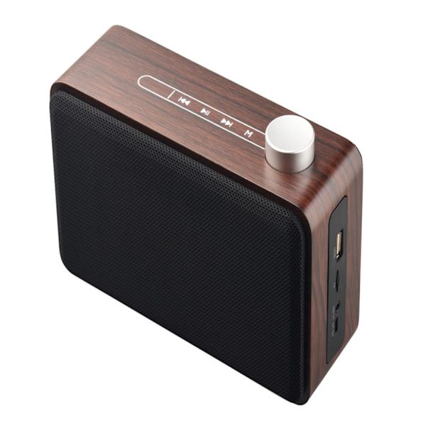 Portabel Bluetooth 4.2 Stereo Högtalare Minihögtalare i Trä 1