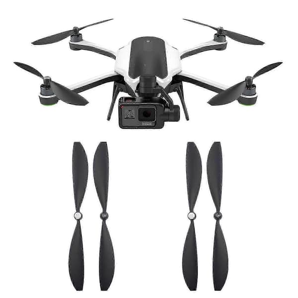 4 stk. dronepropeller støjsvage slagfaste ABS-erstatningsblade dronetilbehør til GoPro [MI]