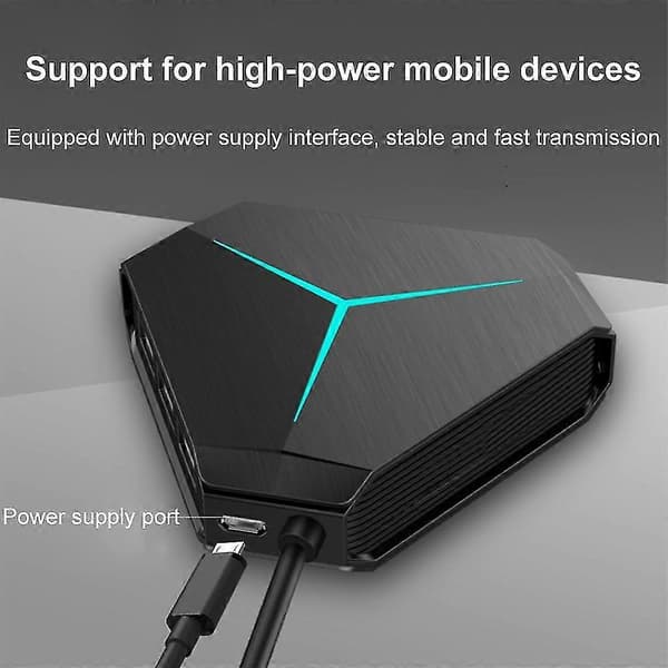 USB-hub-splitter ABS-forlengelseshubgrensesnitt, svart