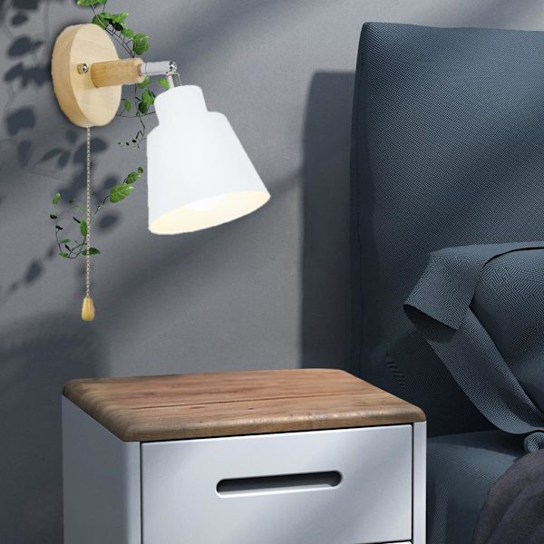 Vägglampa Sänglampa Belysningsarmaturer Sovrum Korridor Vit