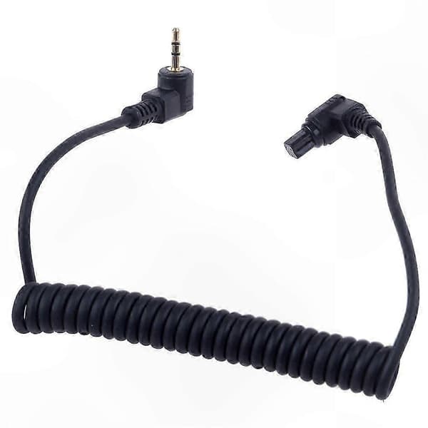 2,5 mm fjernudløserkabel til spejlreflekskameraer, herunder 1D, 5D, 6D, 7D, 10D, 20D, 30D, 40D, 50D og flere flashudløserforbindelser Black