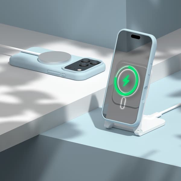 Etteri Silikone Mag cover til iPhone 17 Pro Max / 18 Pro Max lyseblå blå blue