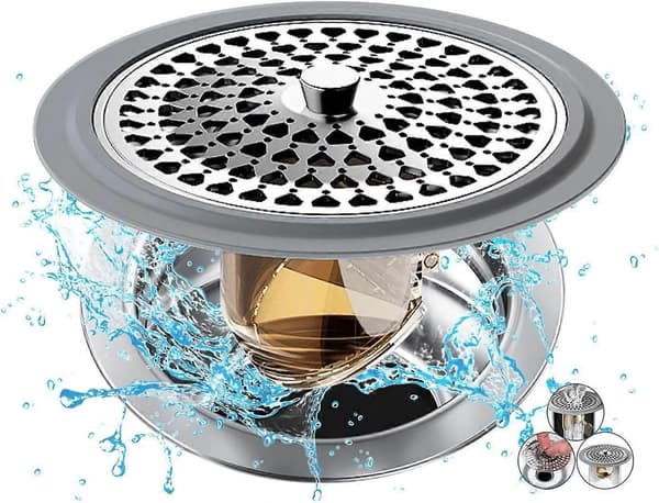 Duschhårfilter, silikon och rostfritt stål duschhårfilter duschhårfångare, badkarshårfilter för badrum, badkar och kök