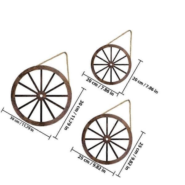 [RM]3 stk. veggdekor i tre for dekorasjon, rustikk kaffedesign