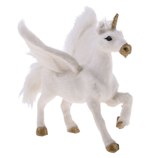 15x16cm simulering vit häst bondgård zoo djurmodell actionfigur barnleksak