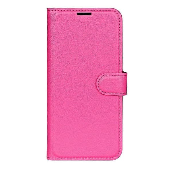 [RM] Litchi læder-telefonetui til Google Pixel 9a Red gold For Google Pixel 9a