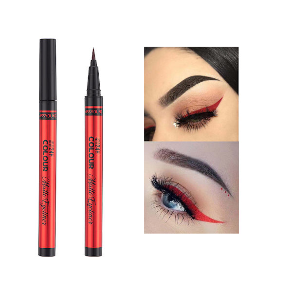 Matt Färg Eyeliner Vattentät Långvarig Flytande Eyeliner Penna blue