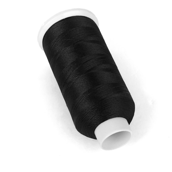 108d/2 Polyester Symaskin Broderitråd Spole Svart