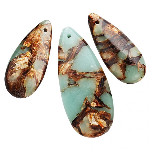 Pieces Multicolor Regalite Stone Water Drop Hängen för smyckestillverkning C