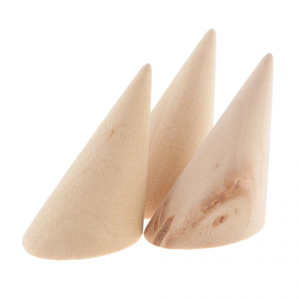15 st Ringhållare Trä Smyckesdisplayställ för Utställning Smycken Bauge 2.7x5.6cm