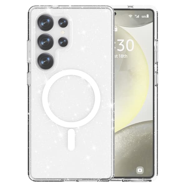 Glitter MagSafe Skal Samsung Galaxy S25 Ultra Transparent[RM]