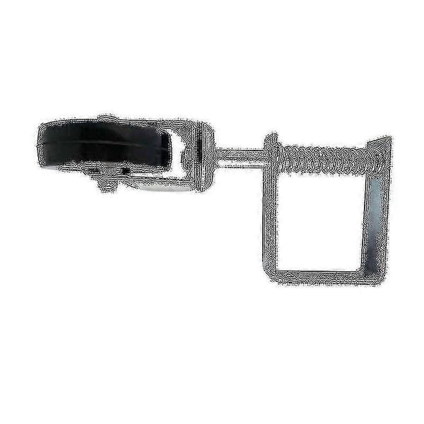 [RM]4 inch Heavy Duty Rubber Silent Spring Loaded Gate Door Wheel Caster Bracket Spring Wheel Home Gate Door Roller (1 pc, Black)