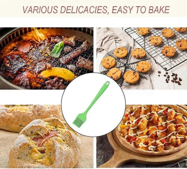 1 stk silikon bake- og kokebørste - konditor- og grillbørste for grilling og baking grønn