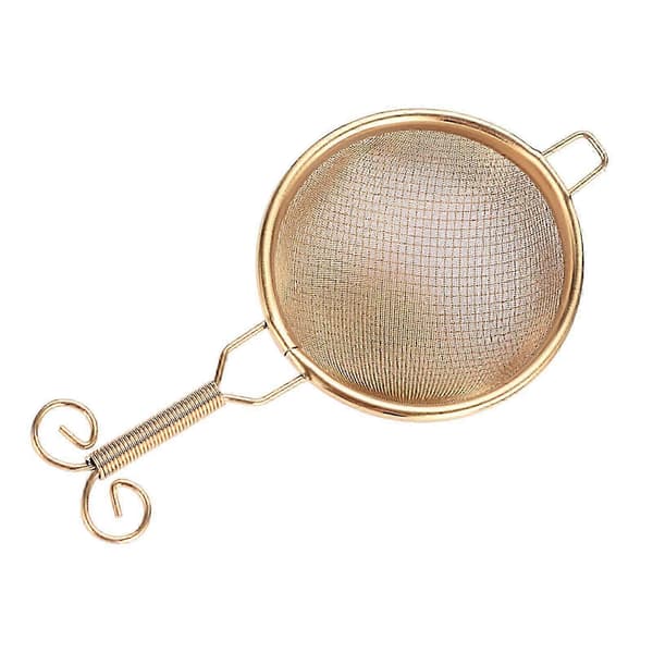Kobber Te-si Håndlavet Te-infuser Letvægts Robust Mesh Te-filter Dobbeltlags Te-afløb til Stue Studieværelse JQK C