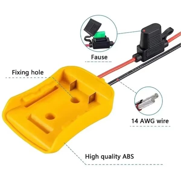 [RM] Automatic Emergency Jump Starter Cable for 18V 20V Battery 0.09 For Dewalt