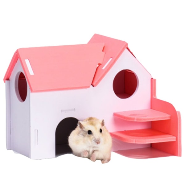Hamsterhus Litet Husdjur Ekologisk Skiva Hamster Leksakstillbehör Rosa